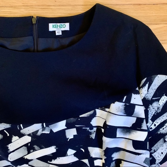 Kenzo Geometric Stripe Print Dress - Picture 4 of 7